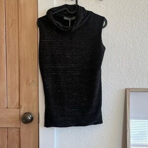 Chic Black Sleeveless Turtleneck Sweater